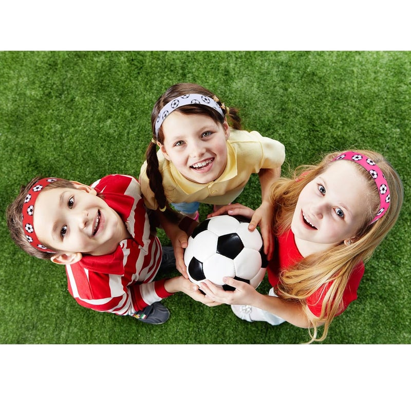 Amariver 4Pcs Soccer Headbands Sport Headband for Boys and Girls Elastic Head Band Adjustable Football Hair Band Stretch Elastic Athletic Head Band Pack - Image 4